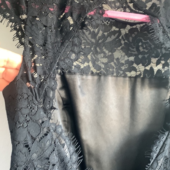 Kate Spade Rose Lace Mini Dress Black Size 8 - Picture 9 of 16